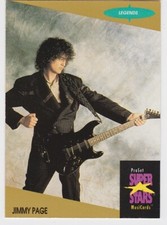 1991 PROSET SUPERSTARS MUSICARDS SERIES 1 SINGLE TRADING CARD #17 JIMMY PAGE