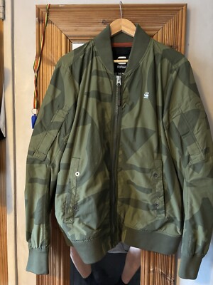 NEW G-Star Batt Dizrey Bomber Jacket Green Sage Men's Size UK
