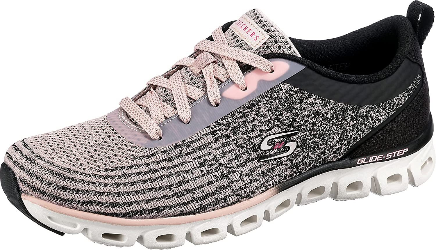 Womens Skechers Glide Step Head Start Sneaker - Black/Light Pink, Size 8.5  M US 195969524923 | eBay