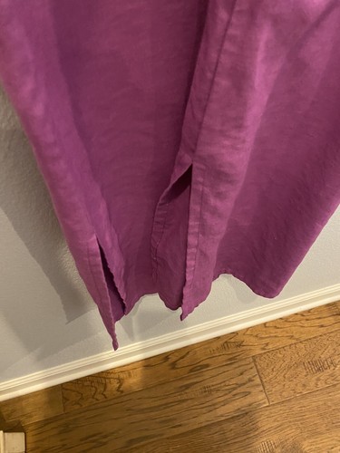 Island Republic Purple Linen Maxi Midi Button Back Detail Dress Tank Small - Picture 4 of 7