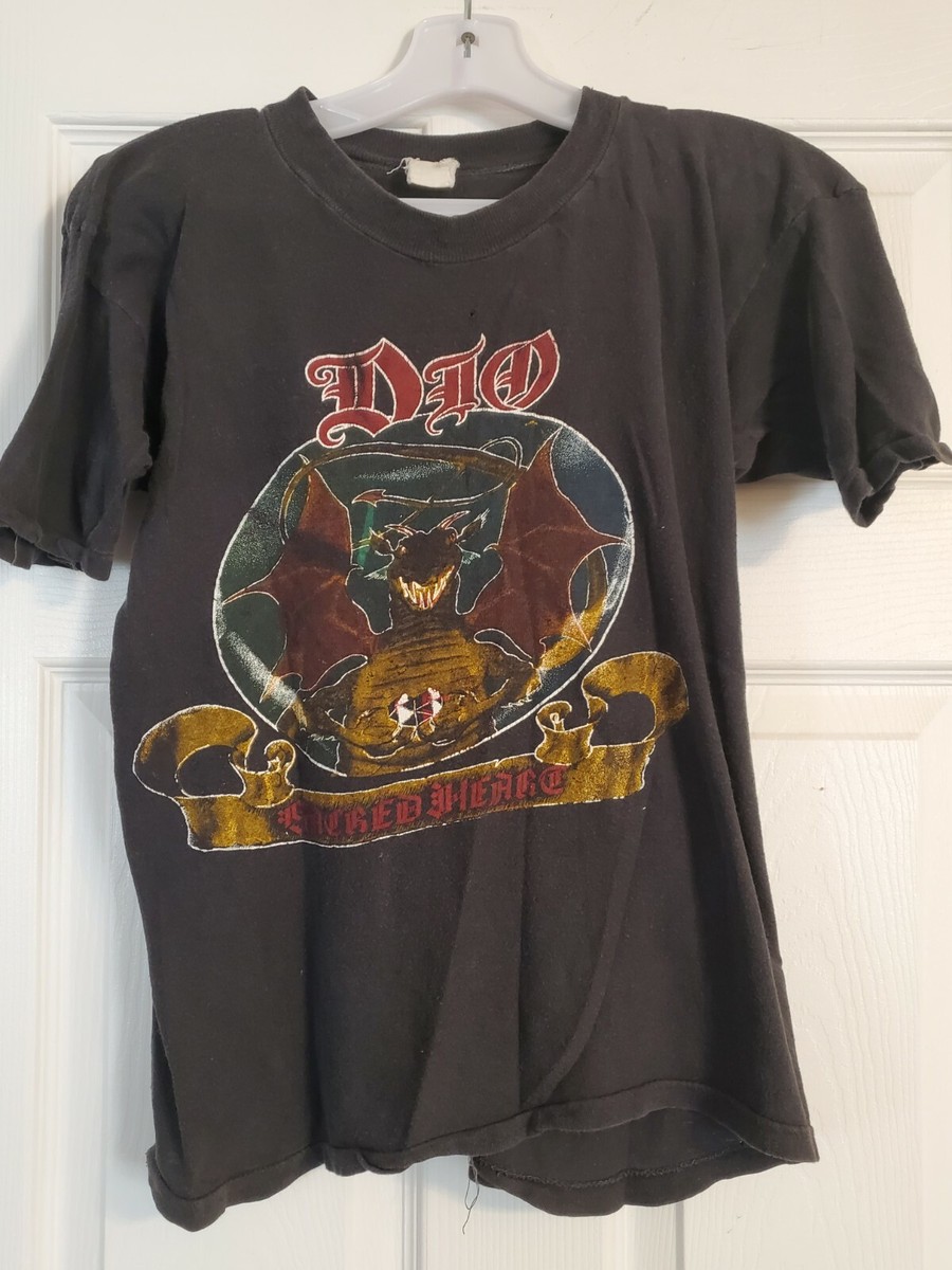 Dio 1985 Sacred Heart Concert Tour Shirt Ronny James Black