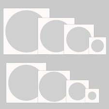 Large Circle Stencil Reusable Plastic 8-Piece Templates for Walls Crafts