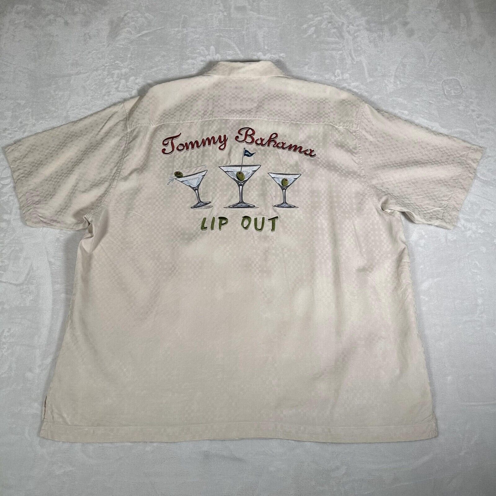 Tommy Bahama Men Hawaiian Shirt Embroidered Back … - image 12