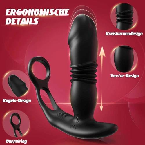 Male Prostate Massager APP Vibrator Thrusting Anal Butt Plug Dildo Sex Toys Men - Picture 2 of 24