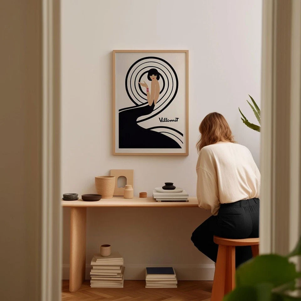 Arte de pared con impresión de póster vintage Villemot Spiral Parly de Bernard Villemot Foto 3 de 4