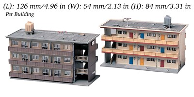 N Scale Greenmax 2152 Two Apartment Buildings Kit Housing Dioramas Structures