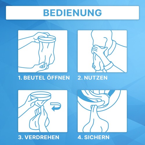 Spuckbeutel mit Mundstück 25 Stk Brechbeutel 2000ml ARNOMED Auffangbeutel dicht - Bild 3 von 7