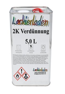2K Verdünnung normal 5,0 L | verdünnen acryl 5000 ml Löser