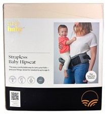 Tushbaby Strapless Baby Hipseat Gray Ergonomic Cushioned