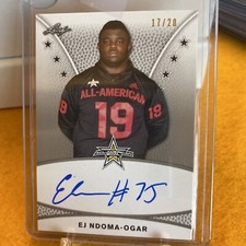 2019 LEAF METAL ALL-AMERICAN BOWL EJ NDOMA-OGAR #17/20 AUTO OKLAHOMA