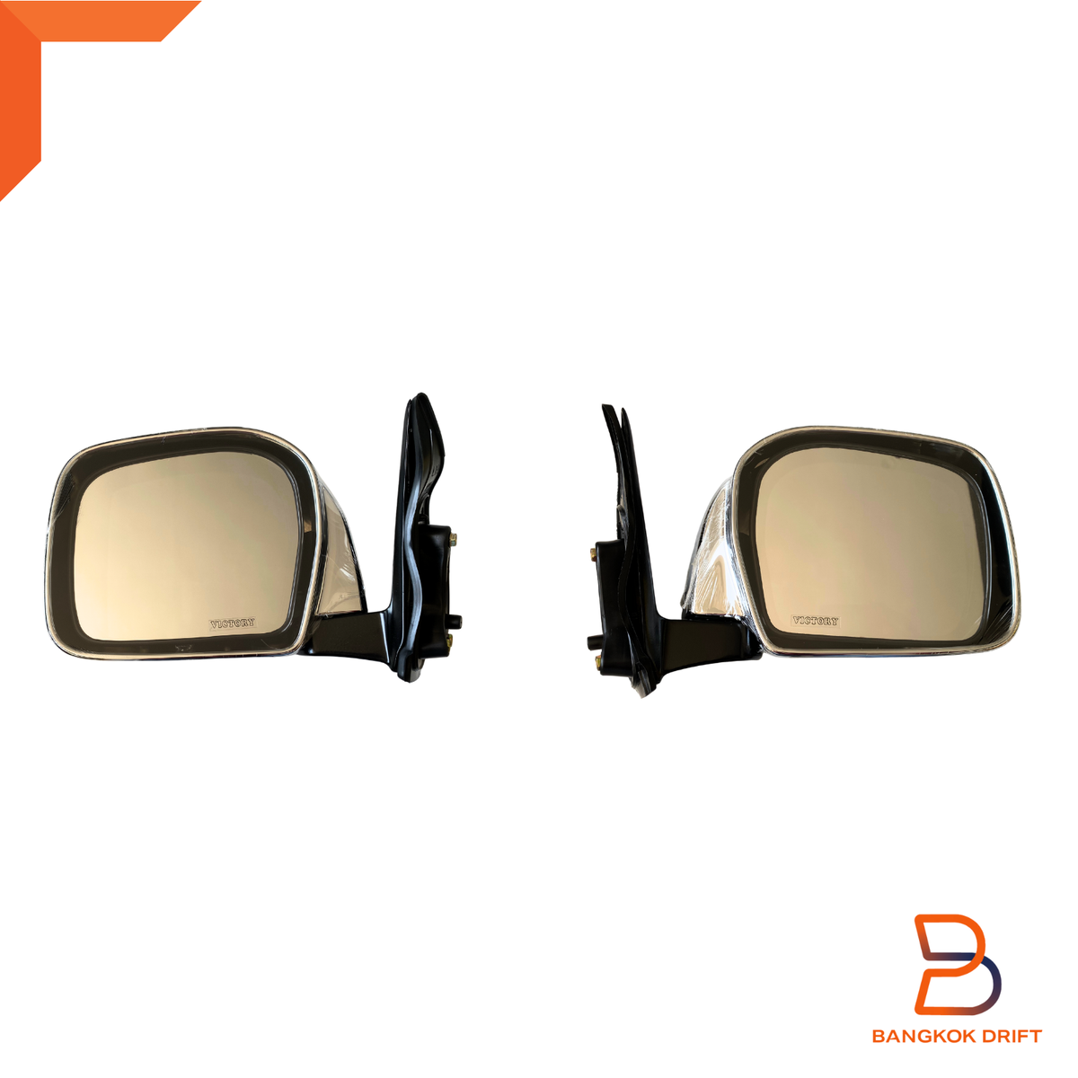 CHROME MANUAL SIDE MIRROR FIT TOYOTA HILUX TIGER PICKUP D4D 97-04