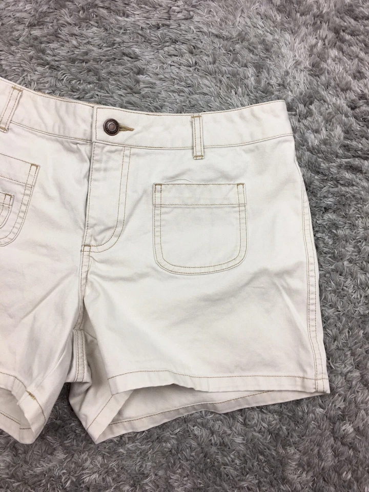 Pantalones cortos chinos de colección Old Navy para mujer talla 6 algodón blanco roto 2002 Foto 2 de 4