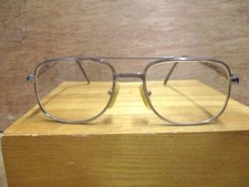 vintage silver metal square pilot butch dad sunglasses eyeglasses frames 54 20