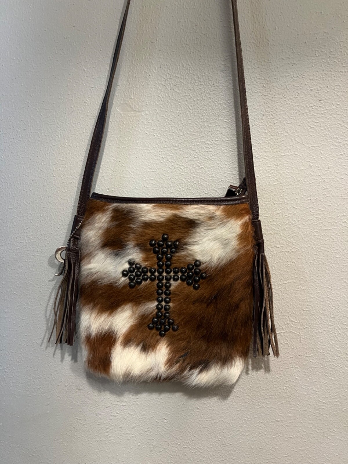 Raviani Studded Cowhide Crossbody Bag for Women Stylish & Durable