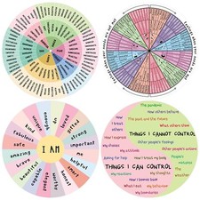 4 Pcs Feeling Wheel Magnet Therapy Emotion Wheel Magnet for Fridge Counseling