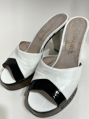 90's vintage CHANEL サンダル CHANEL Vintage Big CC Mark Logo Flat Slide Sandals #36-36.5