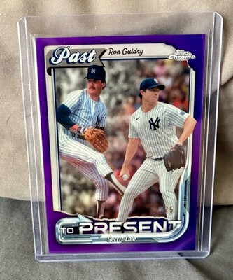 2026 Topps Chrome Ron Guidry Gerrit Cole Past to Present Purple /75 SP 🔥Yankees