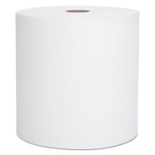 01000 Hard Roll Towels, 1.5" Core, 8 X 1000Ft, White (Case of 12 Rolls)