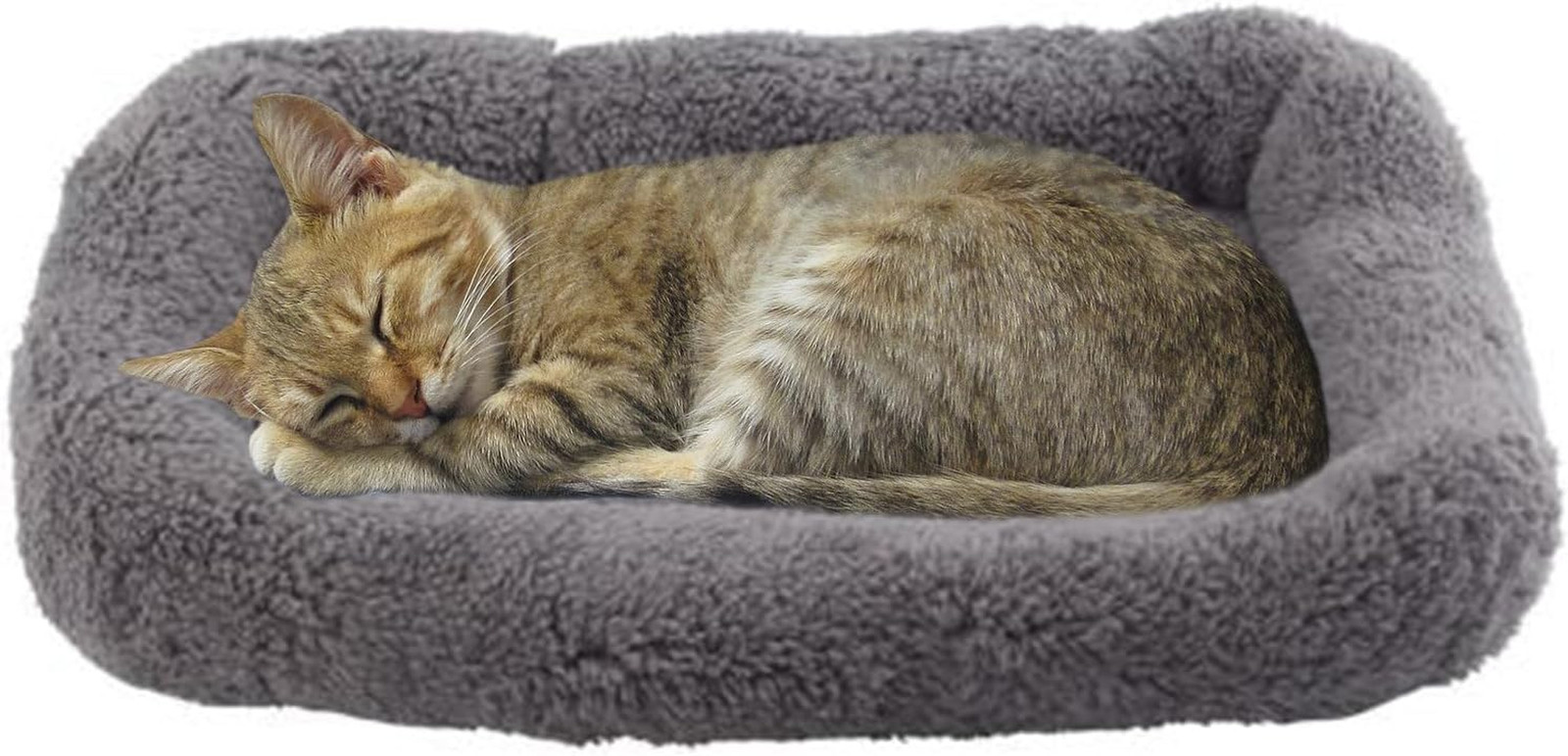 Letto Morbido Gatti e Cuccioli - Cuccia Peluche Anti-Ansia Lavabile