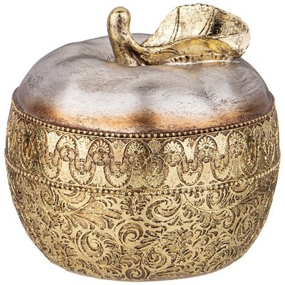 Lefard Gold Apple Textured Decorative Apple Sculpture 5.4''