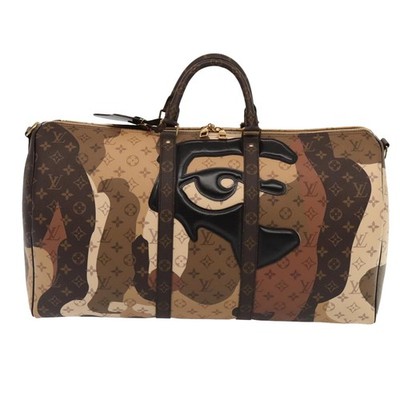 LOUIS VUITTON LV Portrait Keepall Bandouliere 55 Bag Brown M46677