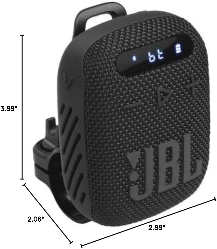 JBL Wind 3 FM Bluetooth Handlebar Speaker, Black | eBay