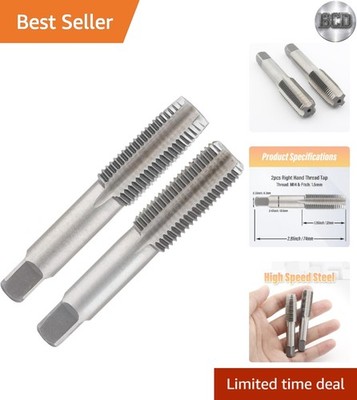 2pcs M14x1.5 Tap, M14 Metric Thread Tap Right Hand Thread Tapping Tool, HSS T...