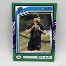 Devin Leary Rookie Card SP 2024 Donruss #329 Press Proof Green Ravens QB RC. rookie card picture