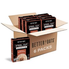 Better Oats Steel Cut Instant Oatmeal Packets, Maple 15.1 Ounce Pack of 6 