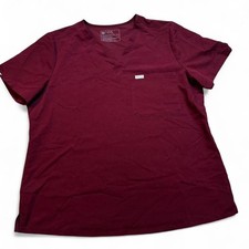 Figs Technical Collection maroon nurse scrub top size XL