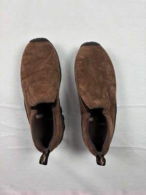 Merrell Jungle Moc Shoes Womens 7.5 US Brown Suede SlipOn Casual Cushioned Lined