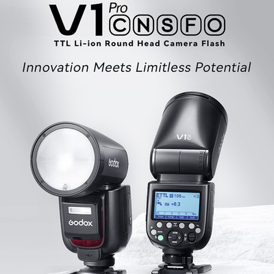 Godox V1Pro-C/N/S TTL Li-Ion Rundkopf Kamerablitz Drahtlose Übertragung Blitz