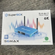 SuperBox S6 Max Smart Media Player 6K Android Streaming Factory Sealed Bluetooth