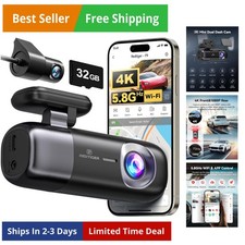 F9 Dash Cam 4K Front and Rear 1080P, WiFi GPS Car Camera with 32GB Card, Dual...