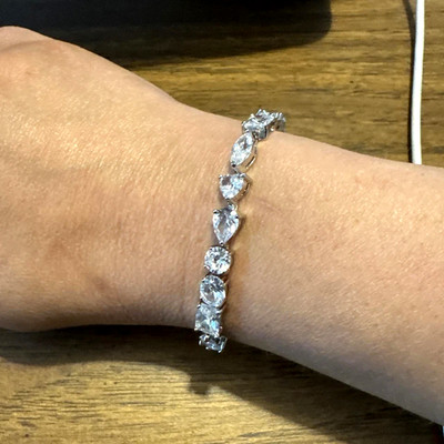 Multi Shape Tennis Bracelet 14k White Gold Over Lab Created Diamond 10 Ct