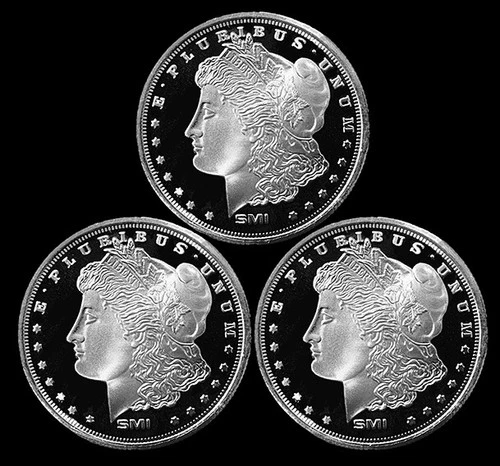Morgan Bust 1 Oz OUNCE Round Trio PLUS FREE 2006-S US Mint Proof Set