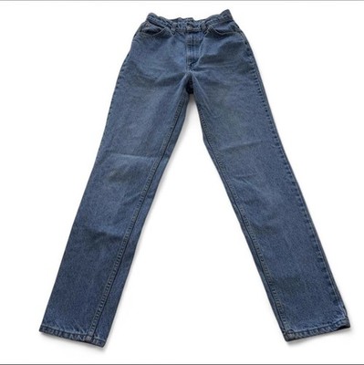 True vintage 80s Levi's 681 Blue Denim Straight Leg Jeans Cotton Pockets Size 27