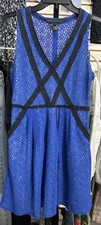 Marc by Marc Jacobs Women’s Size 4 Lace Eyelet Lace Lined Mini Blue Dress