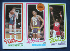 1980/81 Topps Basketball Mike Newlin Norm Nixon Darryl Dawkins #180-134-159