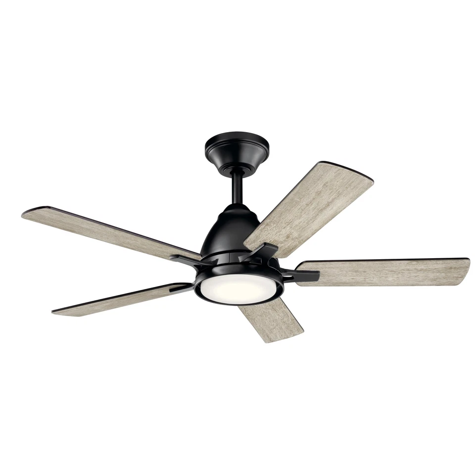 Arvada 44" Indoor Flush Mount Ceiling Fan in Satin Black - Image 4 of 4