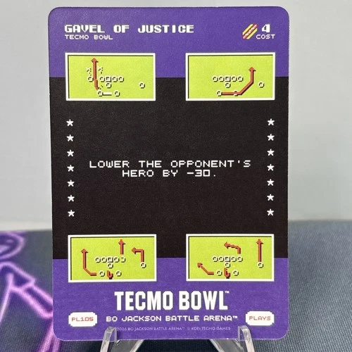Bo Jackson Battle Arena Tecmo Bowl Gavel of Justice PL105 Plays 4 Cost