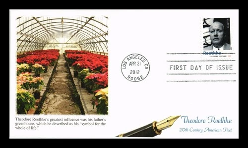 US COVER THEODORE ROETHKE 20TH CENTURY POETS FIRST DAY ISSUE FLEETWOOD