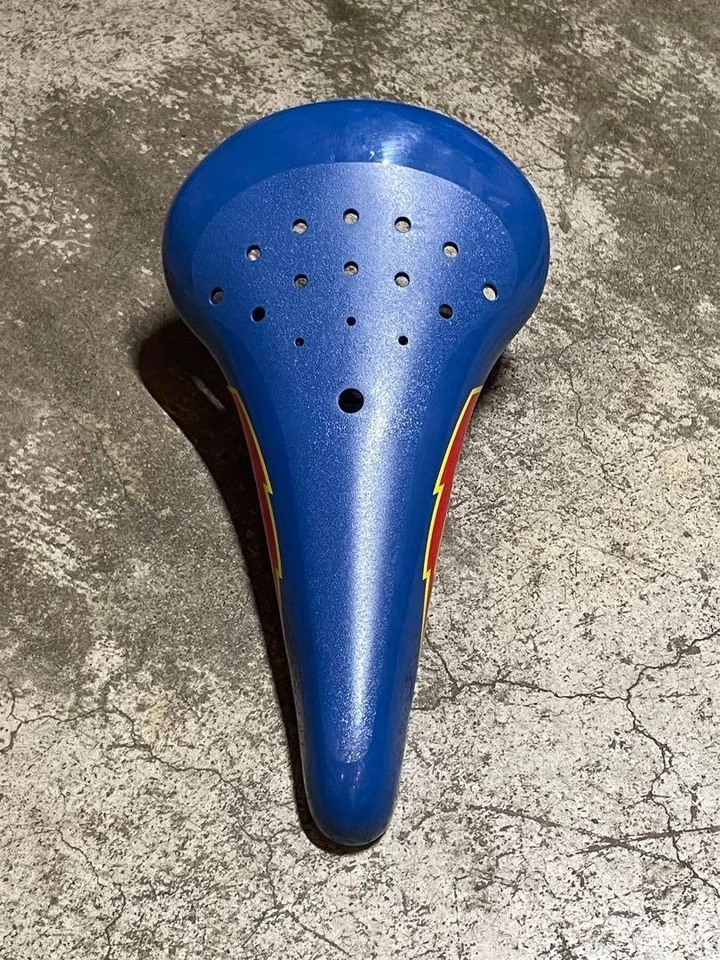 MONZA Lightning Seat Blue Old School BMX Saddle Replica of Elina Vintage Style - Image 3 of 4