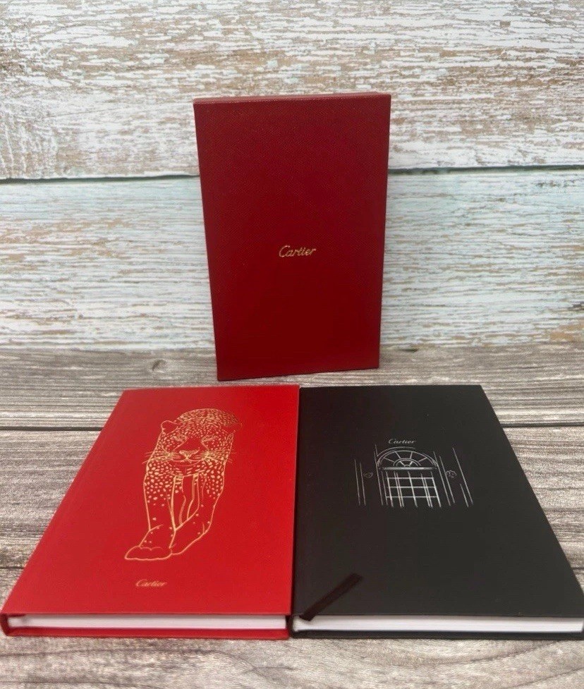 Cartier Leopard Print Notebook Set VIP Gift New Unused Rare Luxury-image