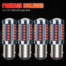 4x 1157 LED Tail Stop Brake Turn Signal Light Bulbs 2057 2357 BAY15D Bright Red