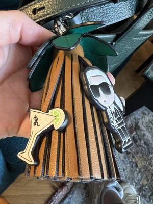 Karl Lagerfeld Key Chain Bag Hardware Silber Urlaub Palme Schlüsselanhänger Top