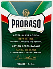 PRORASO GREEN AFTER SHAVE 3.4FL. OZ / 100ML NEW WITH BOX