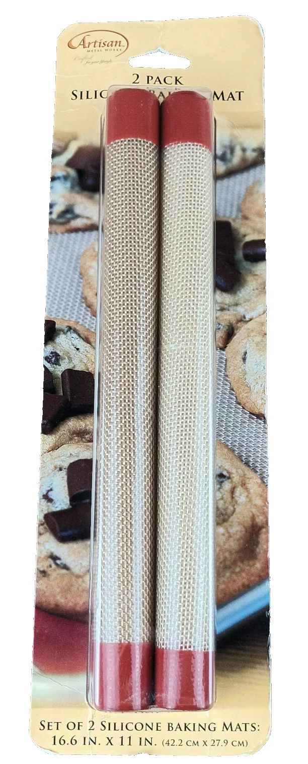 Artisan Metal Work Silicone Baking Mats Set of 2 - 16.6” x 11” NIP
Opens in a new window or tab