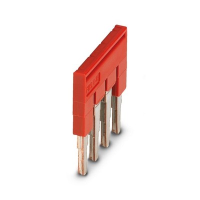 2pcs PHOENIX FBS 4-6 3030255 Plug-in Bridge 4 Positions 6.2 mm Pitch Red New  Kd