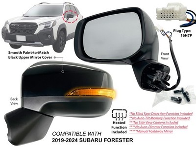 Side Mirror for SUBARU FORESTER 2019 - 2024 with Signal Light Driver Left Side